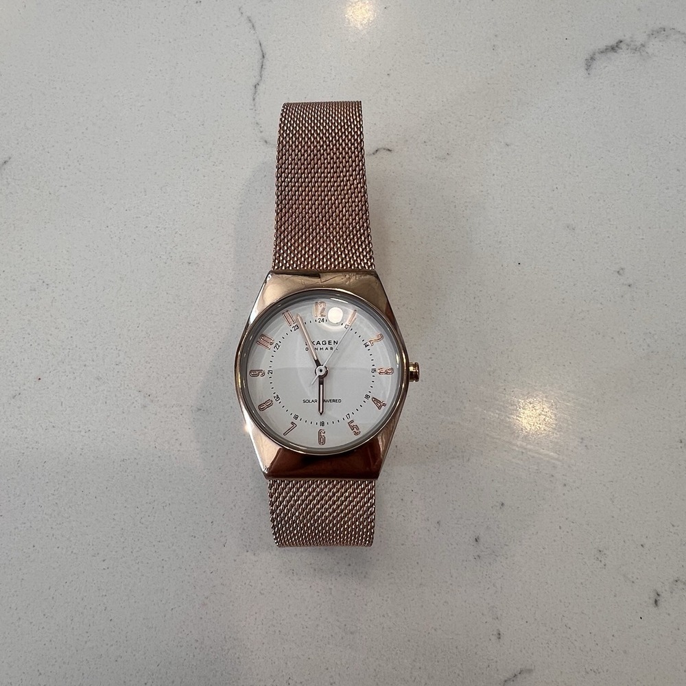 Skagen Grenen Lille Solar Powered Rose Gold Ladies Watch